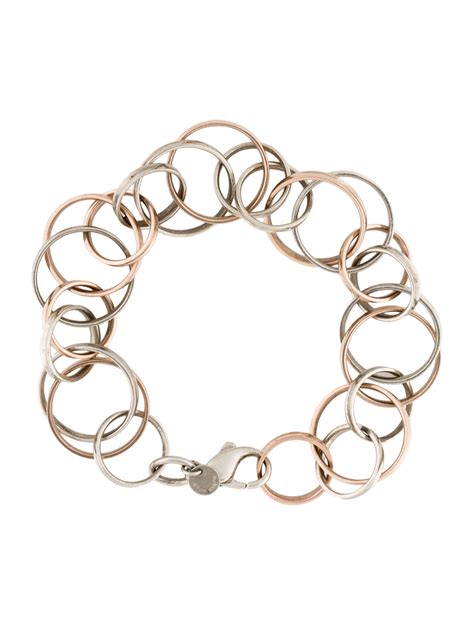 bracelet with circle and line through it|interlocking circle bracelet.